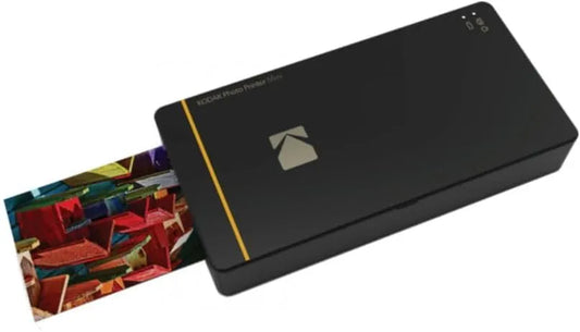 Kodak Mini Portable Mobile Instant Photo Printer - Wi-Fi & NFC Compatible - Wirelessly Prints 2.1 x 3.4" Images, Advanced DyeSub Printing Technology (Black) Compatible with Android & iOS