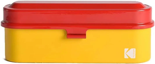 KODAK Film Case - for 5 Rolls of 35mm Films - Compact, Retro Steel Case to Sort and Safeguard Film Rolls (Film is not Included) (Red)