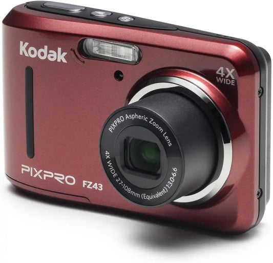 Kodak PIXPRO Friendly Zoom FZ43-RD 16MP Digital Camera with 4X Optical Zoom and 2.7" LCD Screen (Red)