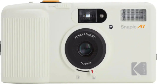 KODAK Snapic A1 35mm Film Camera 35mm, Reusable, 2-Zone Focus, Lightweight, Compact (Ivory White) (Film & AAA Battery are not Included)
