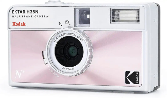Kodak Ektar H35N Half Frame Film Camera, 35mm, Reusable, Focus-Free, Bulb Function, Star Filter, Coated Lens(Film & Battery not Included)(Glazed Pink)