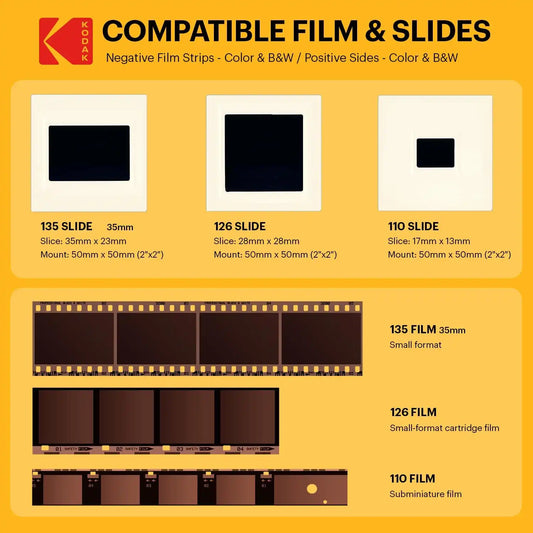 KODAK Slide N Scan Max Film Scanner, Slide Scanner, Black/Yellow