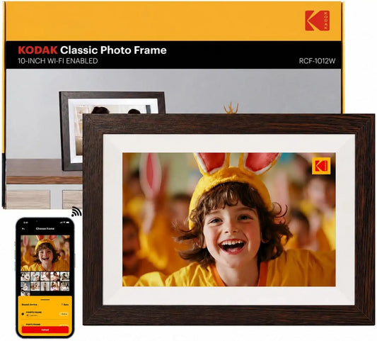 KODAK 10.1 inch WiFi Digital Picture Frame,1280x800 IPS HD Touch Screen, 32GB Smart Photo Frame with App & AI Photo Creation, Easy Sharing Photos and Videos, Birthday Gifts for Mom Women