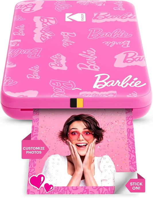 Kodak x Barbie Instant Smartphone Portable Photo Printer, Full Color, Wireless, Zink 2x3” (5.1x7.5 cm) Sticky-Back Photos, Print from iOS & Android Devices with Fun Editing App, Signature Style