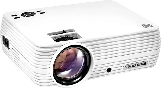 KODAK FLIK X4 Home Projector | 4.0 LCD Compact Home Theater System Projects Up to 150” with 1080p Compatibility & Bright Lumen LED Lamp | VGA/AV/HDMI/USB/TF Inputs | Remote, Tripod & Carry Case