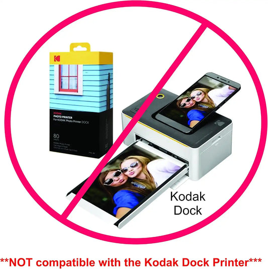 KODAK Photo Paper Gloss 4 X 6 SNAPSHOT 100 count, 48lb-180 g/m 2-8.5MIL (41305) THIS PRODUCT IS NOT COMPATIBLE WITH THE KODAK DOCK PRINTER