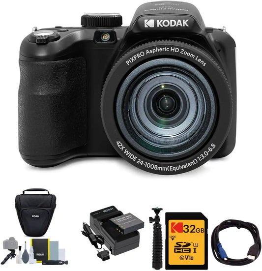 Kodak PIXPRO AZ425 Astro Zoom 20MP Digital Camera (Black) Bundle