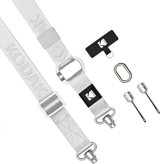 KODAK Multi-Purpose Camera Strap (Silver) - Quick-Detach System, Lightweight, Durable Metal Swivels, Multiple Usages, SLR Cameras, Compact Cameras, Smart Phones