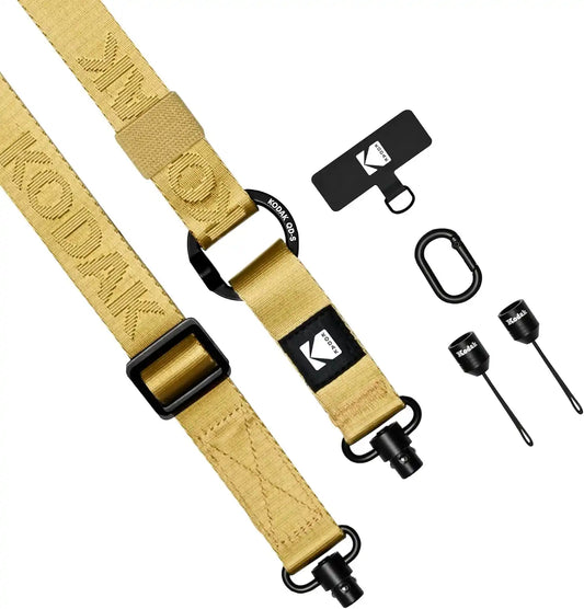 KODAK Multi-Purpose Camera Strap (Khaki) - Quick-Detach System, Lightweight, Durable Metal Swivels, Multiple Usages, SLR Cameras, Compact Cameras, Smart Phones