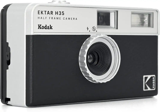 Kodak EKTAR H35 Half Frame Film Camera, 35mm, Reusable, Focus-Free, Lightweight, Easy-to-Use (Black) (Film & AAA Battery are not Included)