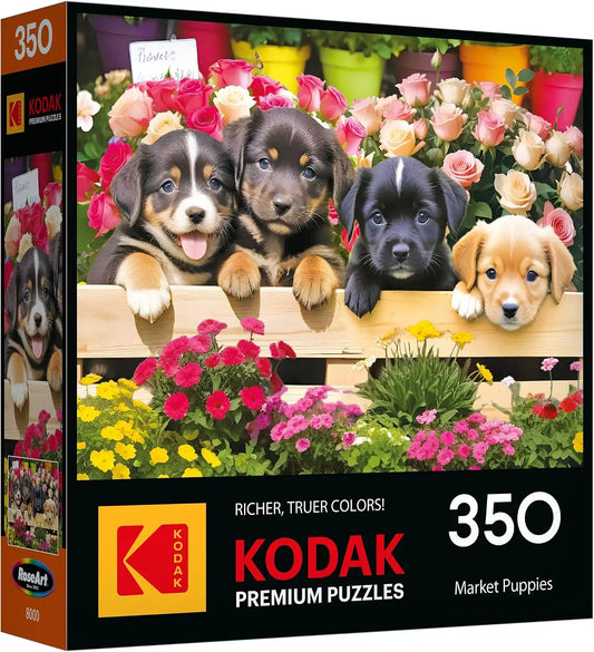 RoseArt Kodak Premium Market Puppies 350 Piece Jigsaw Puzzle