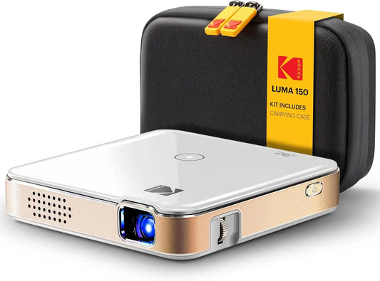 KODAK Luma 150 Mini Projector, 120" Display, Wireless Mirroring, White