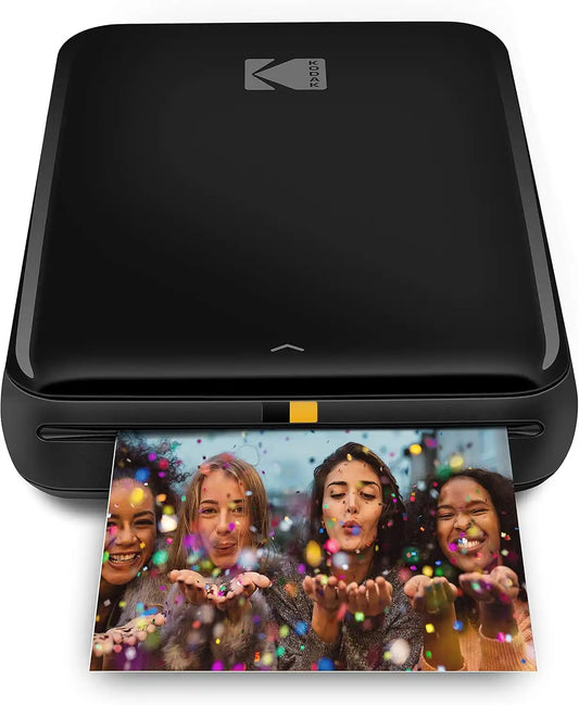 Kodak Step Printer, Wireless Mobile Photo Printer Zero Ink Technology & Kodak App for iOS & Android (Black) Gift, Starter Bundle