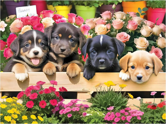RoseArt Kodak Premium Market Puppies 350 Piece Jigsaw Puzzle