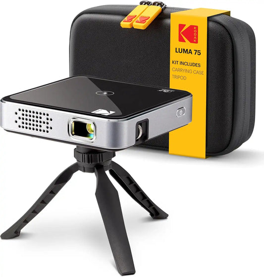 KODAK Luma 75 Mini Projector, Portable Projector, Battery Powered, Black