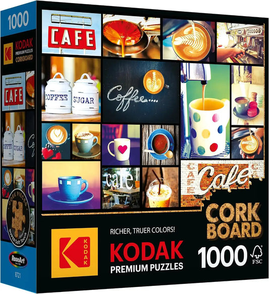 RoseArt - Kodak Premium Cork - Coffee - 1000 Piece Jigsaw Puzzle for Adults