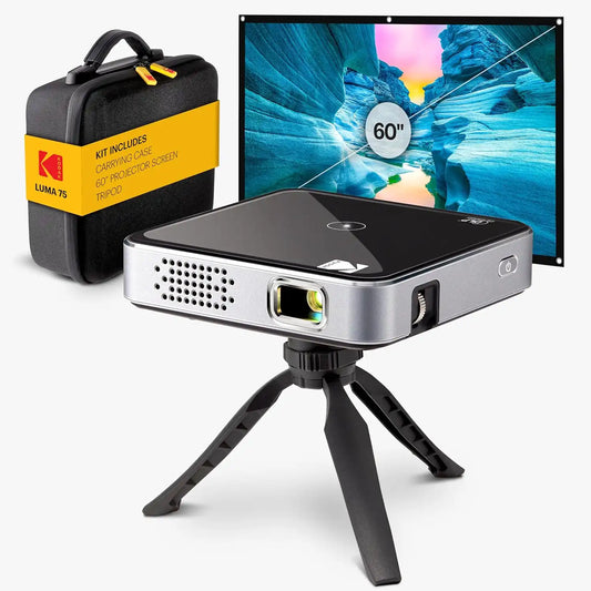 KODAK Mini Portable Projector Kit, Pocket Projector, 1080p HD, Black