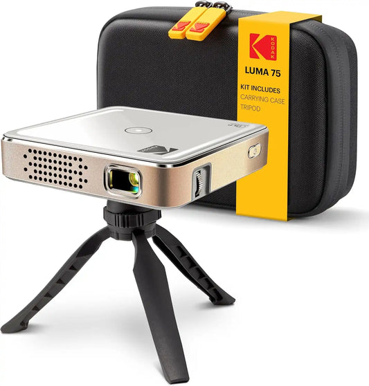 KODAK Luma 75 Kit 2 Mini Projector, Portable Projector, White, Standard Kit