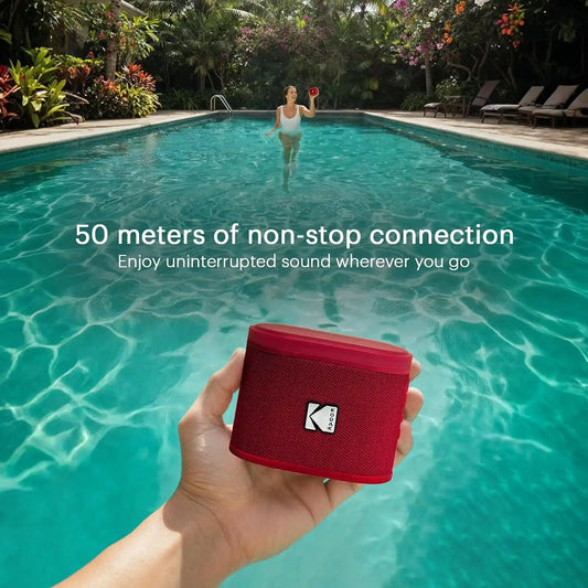 KODAK SOUNDBRIX Magnetic Splittable Bluetooth Speaker Portable Water Resistant Bold Sound 5H of Playtime Built in Battery Wireless Pairing Speaker Home Travel White Elephant Gifts for Adults