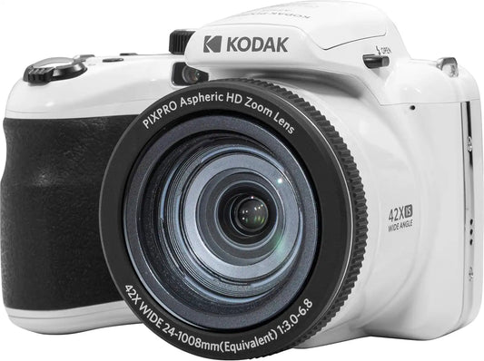 Kodak PIXPRO AZ425 Digital Camera + 64GB Memory Card + Camera Case (Black) + USB Card Reader + Table Tripod + Accessories (White)