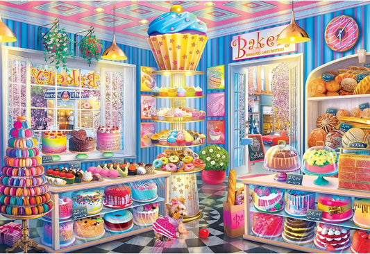 RoseArt - Kodak Premium Collector - Main Street Bakery - 2000 Piece Jigsaw Puzzle for Adults