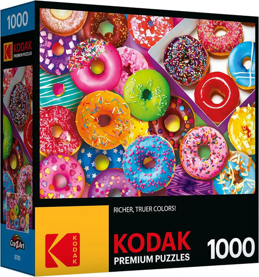 RoseArt - Kodak- I Love Donuts - 20" x 27" 1,000 Piece Jigsaw Puzzle for Adults