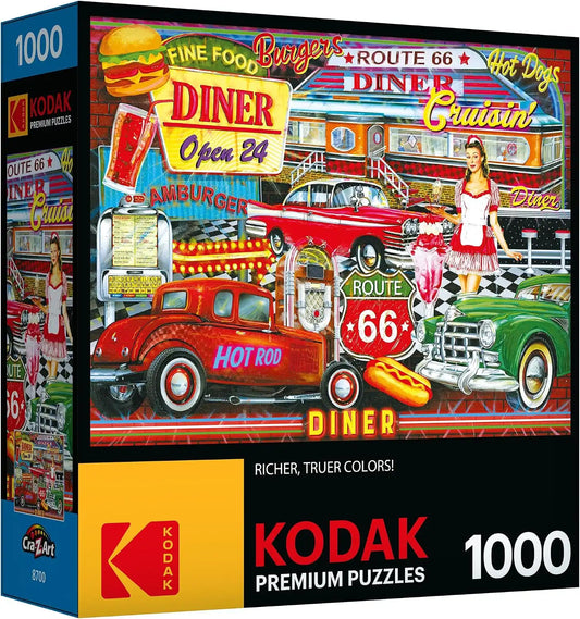 RoseArt Kodak Premium 50's Diner 1000 Piece Jigsaw Puzzle for Adults