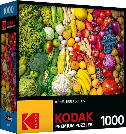 RoseArt - Kodak Premium - Rainbow Superfoods - 1000 Piece Jigsaw Puzzle for Adults