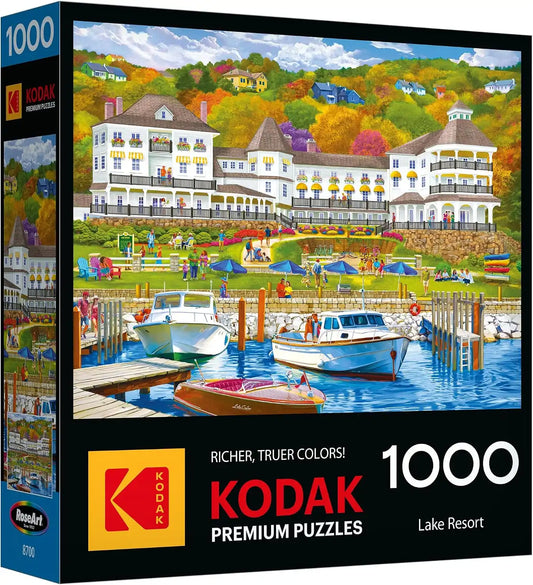 RoseArt Kodak Premium Lake Resort 1000 Piece Jigsaw Puzzle for Adults