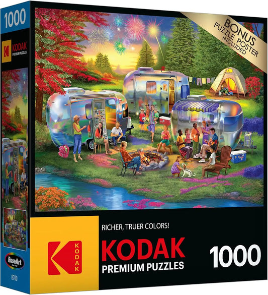 RoseArt Kodak Premium Shiny Happy Campers 1000 Piece Jigsaw Puzzle