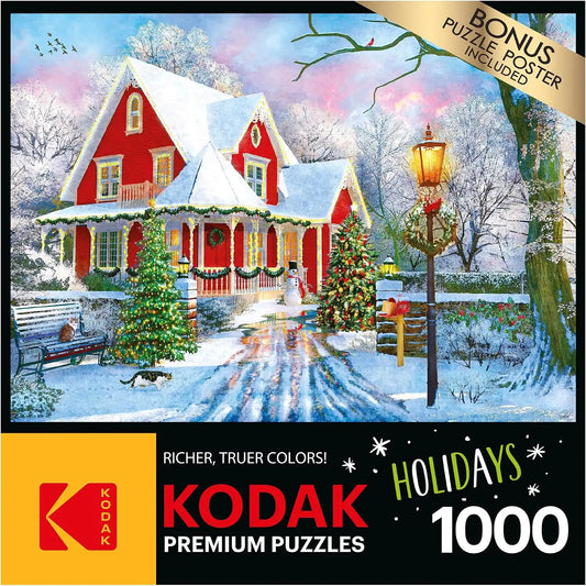 RoseArt Kodak Premium Christmas at Home 1000 Piece Jigsaw Puzzle for Adults