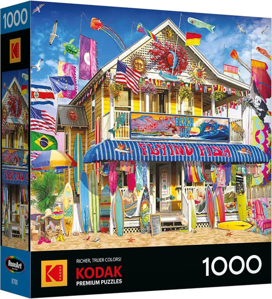 RoseArt Kodak Premium Surf Shack 1000 Piece Jigsaw Puzzle for Adults