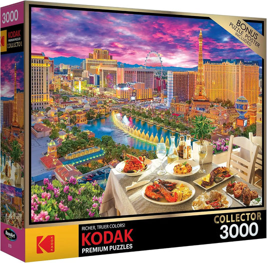 RoseArt Kodak Premium La Vida Las Vegas 3000 Piece Jigsaw Puzzle for Adults