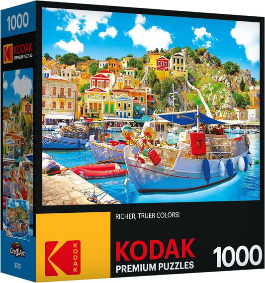 RoseArt Kodak Premium Greece Symi Jigsaw Puzzle, 1000 Piece