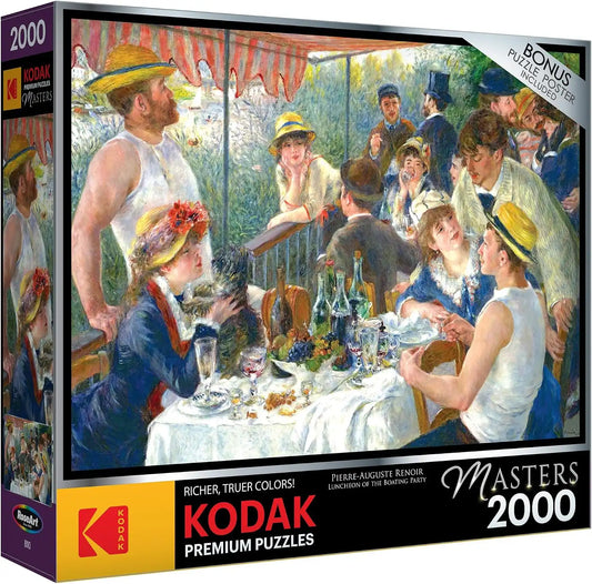 RoseArt - Kodak Premium Masters - Luncheon of The Boat Party by Pierre-Auguste Renoir - 2000 Piece Jigsaw Puzzle for Adults