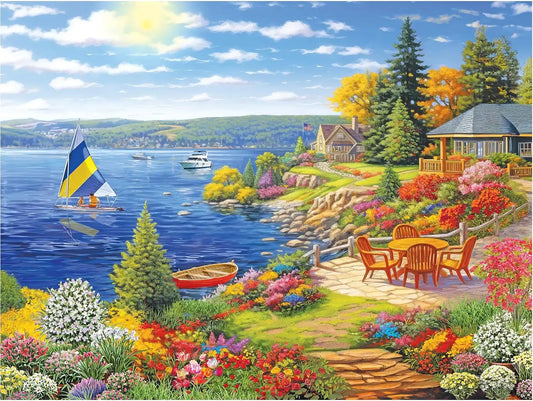 RoseArt Kodak Premium Lakeshore Living 350 Piece Jigsaw Puzzle for Adults