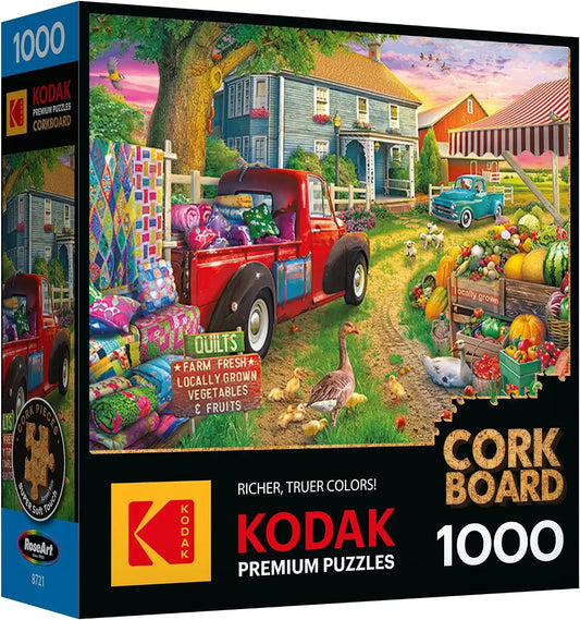 RoseArt - Kodak Cork - Farmhouse Market - 1000 Piece Jigsaw Puzzle for Adults