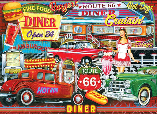 RoseArt Kodak Premium 50's Diner 1000 Piece Jigsaw Puzzle for Adults
