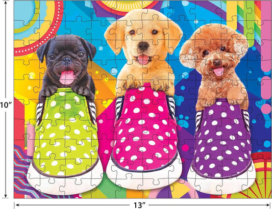 RoseArt Kodak Premium Puppy Socks 100 Pc Jigsaw Puzzle for the Whole Family