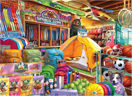 RoseArt Kodak Premium Papa Bear Sporting Goods 1000 Piece Jigsaw Puzzle