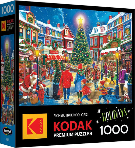 RoseArt Kodak Premium Christmas Village 1000 Piece Jigsaw Puzzle for Adults
