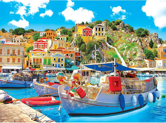 RoseArt Kodak Premium Greece Symi Jigsaw Puzzle, 1000 Piece