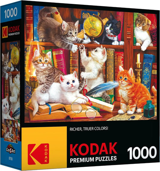 RoseArt Kodak Premium Library Mischief 1000 Piece Jigsaw Puzzle for Adults