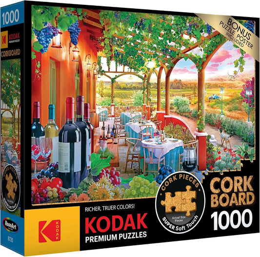 RoseArt - Kodak Premium Cork - Wine Country - 1000 Piece Jigsaw Puzzle for Adults