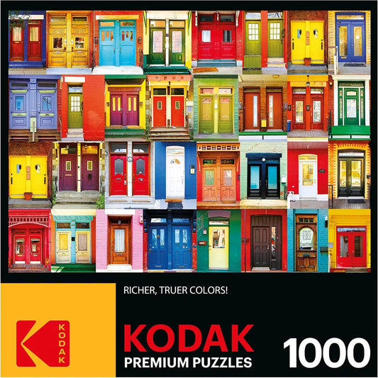 RoseArt - Kodak Premium - Colorful Montreal Doors - 1000 Piece Jigsaw Puzzle for Adults