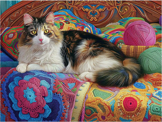 RoseArt Kodak Premium Knitting Kitten 350 Piece Jigsaw Puzzle for Adults