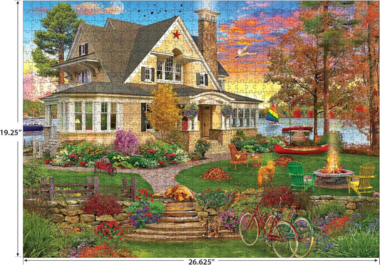 RoseArt - Kodak Cork - Lakeside Home -1000 Piece Jigsaw Puzzle