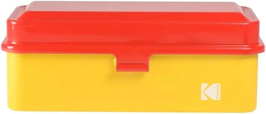 KODAK 120/135 Film Case - for 8 Rolls of 120 Films / 10 Rolls of 35mm Films - Retro Steel Case to Sort & Safeguard Film (Film is not Included) (Red)