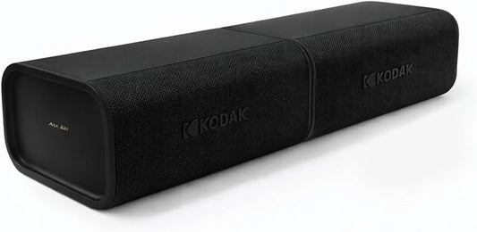 KODAK SOUNDBRIX Plus 2 in 1 Splittable Magnetic Dual Portable Wireless Bluetooth Speaker Stackable Mono-to-Stereo Sound 8H Playtime IPX4 Splash Resistant Soundbar for Home or Outdoor Midnight Black