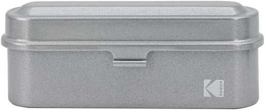 KODAK Film Case - for 5 Rolls of 35mm Films - Compact, Retro Steel Case to Sort and Safeguard Film Rolls (Film is not Included) (Silver)
